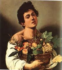 Caravaggio: Gyümölcskosarat tartó fiú
